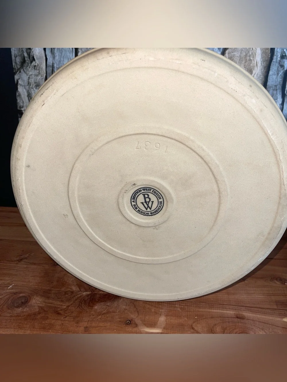 Vintage-Inspired Brown Decorative Ceramic Charger Plate